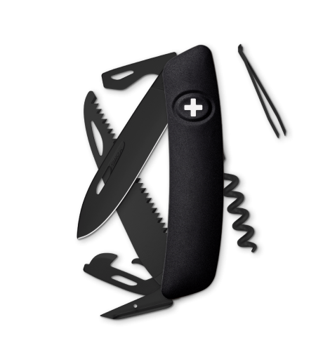 Swiza Swiss Knives Couteau suisse Swiza D05 Allblack KNI.0053.1000 - Coutellerie du Jet d'eau