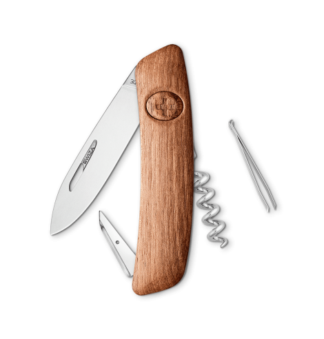 Swiza Swiss Knives Couteau suisse Swiza D01 Wood Walnut (Bois de noyer) KNI.0010.6300 - Coutellerie du Jet d'eau
