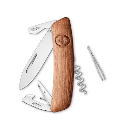Swiza Swiss Knives Couteau suisse Swiza D03 Wood Walnut (Bois de noyer) KNI.0030.6300 - Coutellerie du Jet d'eau