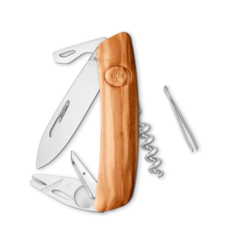 Swiza Swiss Knives Couteau suisse Swiza TT03 Wood Olive Tick-Tool (Bois d'olivier) KNI.0070.6310 - Coutellerie du Jet d'eau