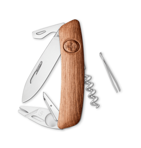 Swiza Swiss Knives Couteau suisse Swiza TT03 Wood Walnut Tick-Tool (Bois de noyer) KNI.0070.6300 - Coutellerie du Jet d'eau