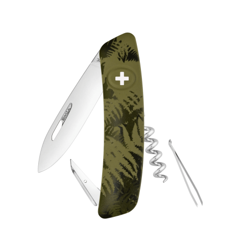 Swiza Swiss Knives Couteau suisse Swiza C01 Camouflage Fougère KNI.0010.2050 - Coutellerie du Jet d'eau