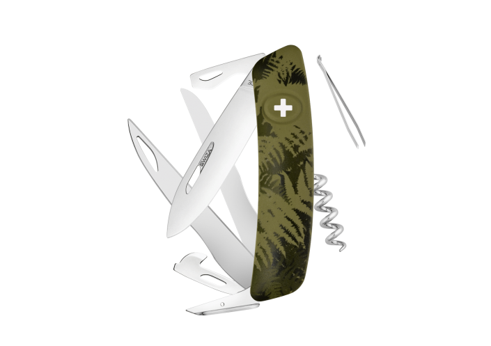 Swiza Swiss Knives Couteau suisse Swiza C07 Camouflage Fougère KNI.0110.2050 - Coutellerie du Jet d'eau