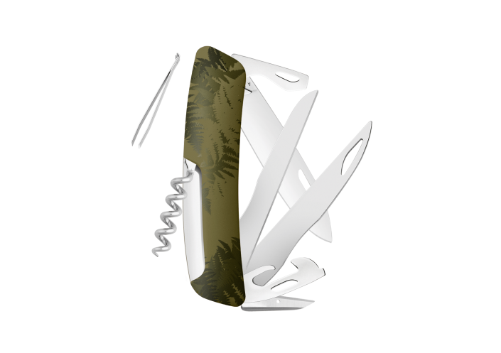Swiza Swiss Knives Couteau suisse Swiza C07 Camouflage Fougère KNI.0110.2050 - Coutellerie du Jet d'eau