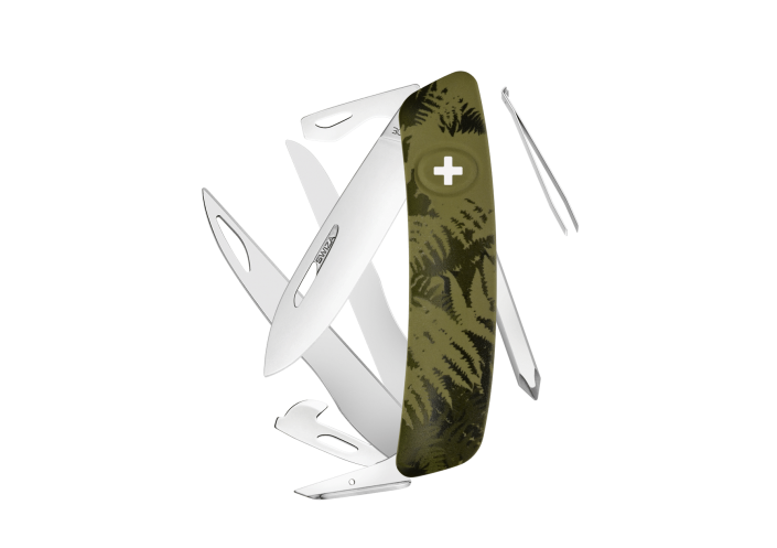 Swiza Swiss Knives Couteau suisse Swiza C08 Camouflage Fougère KNI.0120.2050 - Coutellerie du Jet d'eau