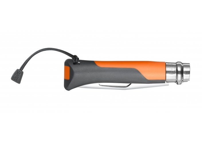 Opinel Couteau pliant Opinel N°8 Inox Outdoor Orange (8,5 cm) 001577 - Coutellerie du Jet d'eau