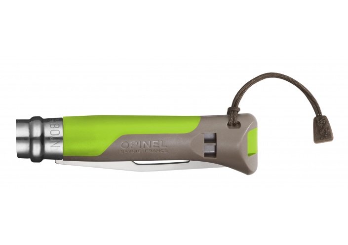 Opinel Couteau pliant Opinel N°8 Inox Outdoor Vert (8,5 cm) 001715 - Coutellerie du Jet d'eau