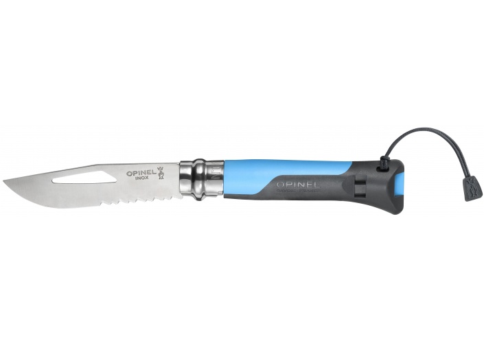 Opinel Couteau pliant Opinel N°8 Inox Outdoor Bleu (8,5 cm) 001576 - Coutellerie du Jet d'eau