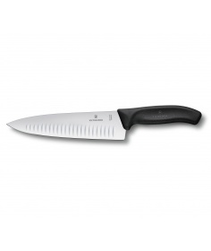 Victorinox Kitchen Couteau à découper Victorinox Swiss Classic noir, lame alvéolée (20 cm) 6.8083.20G - Coutellerie du Jet d'eau
