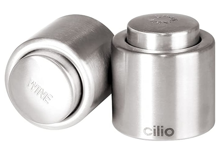 Cilio Bouchon pour bouteille de champagne Cilio, acier inox satiné 300888 - Coutellerie du Jet d'eau