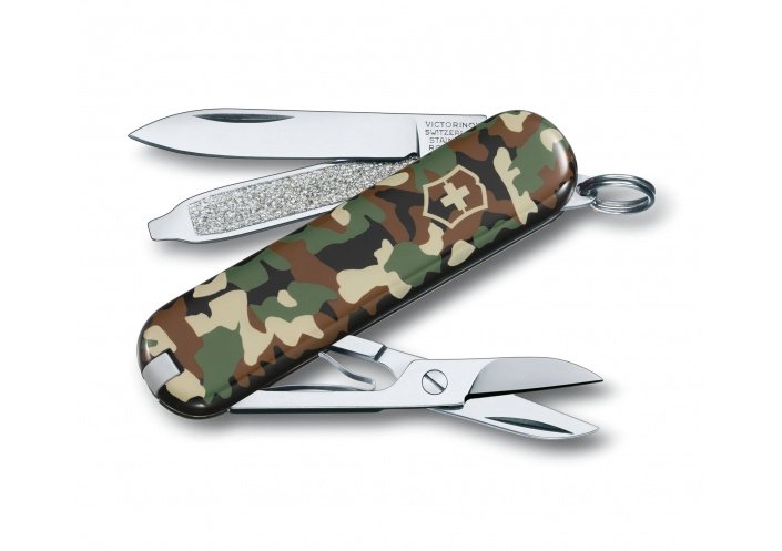 Victorinox Swiss Knives Couteau suisse Victorinox Classic DS Camouflage 0.6223.94 - Coutellerie du Jet d'eau