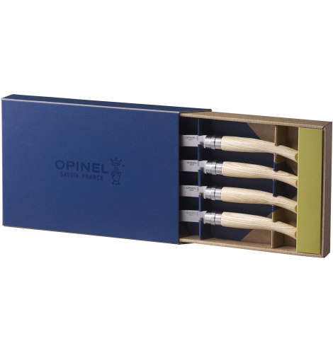 Opinel Opinel coffret de couteaux "Table Chic" en bois de frêne (4 pièces) 001828 - Coutellerie du Jet d'eau