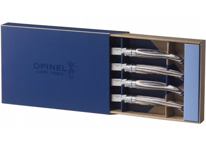 Opinel Opinel coffret de couteaux "Table Chic" en bois de bouleau (4 pièces) 001829 - Coutellerie du Jet d'eau