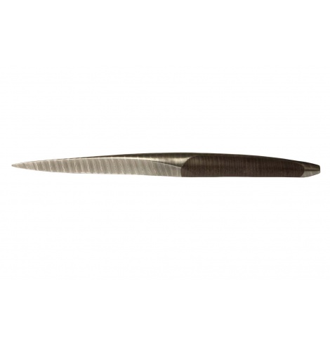 Sknife Couteau de table damas Sknife en bois de frêne noir (11 cm) S-106DE - Coutellerie du Jet d'eau