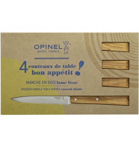 Opinel Opinel coffret de couteaux de table Bon Appétit Sud (4 pièces) 001515 - Coutellerie du Jet d'eau