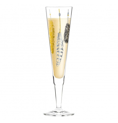 Ritzenhoff Flûte à champagne Ritzenhoff - Champus - Plumes 1070246 - Coutellerie du Jet d'eau