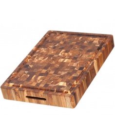 Planche à découper Teak Haus en bois de teck (51,00 x 35,50 x 6,40 cm) TH313 - Coutellerie du Jet d'eau