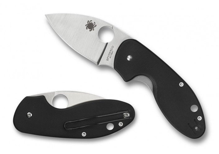 Spyderco Couteau pliant Spyderco Insistent - 8Cr13MoV avec tranchant lisse C246GP - Coutellerie du Jet d'eau