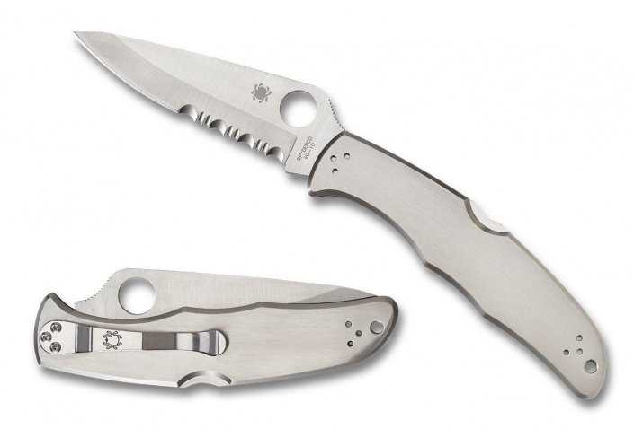 Spyderco Couteau pliant Spyderco Endura 4 Stainless - VG-10 avec tranchant mixte C10PS - Coutellerie du Jet d'eau