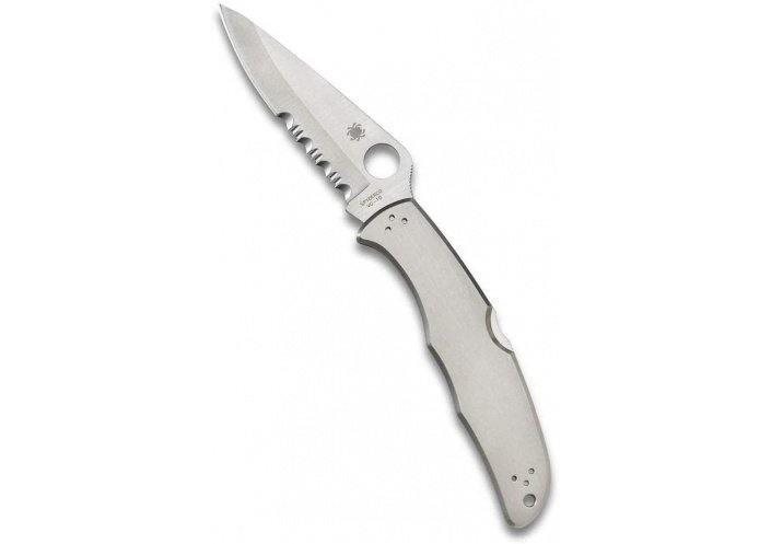 Spyderco Couteau pliant Spyderco Endura 4 Stainless - VG-10 avec tranchant mixte C10PS - Coutellerie du Jet d'eau