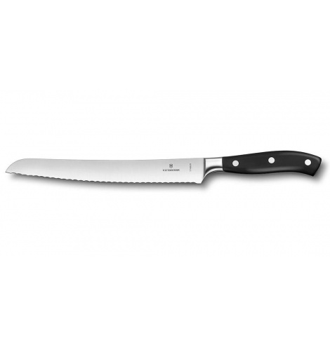 Victorinox Kitchen Couteau à pain forgé Victorinox Grand Maître noir (23 cm) 7.7433.23G - Coutellerie du Jet d'eau