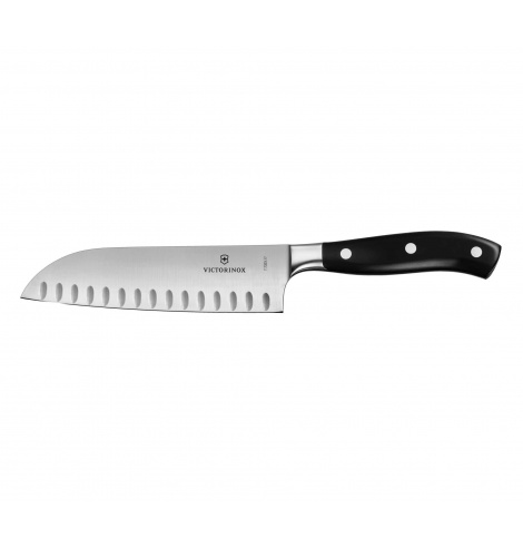 Victorinox Kitchen Couteau Santoku forgé Victorinox Grand Maître, lame alvéolée (17 cm) 7.7323.17G - Coutellerie du Jet d'eau