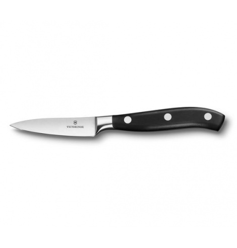 Victorinox Kitchen Couteau d'office forgé Victorinox Grand Maître noir (8 cm) 7.7203.08G - Coutellerie du Jet d'eau