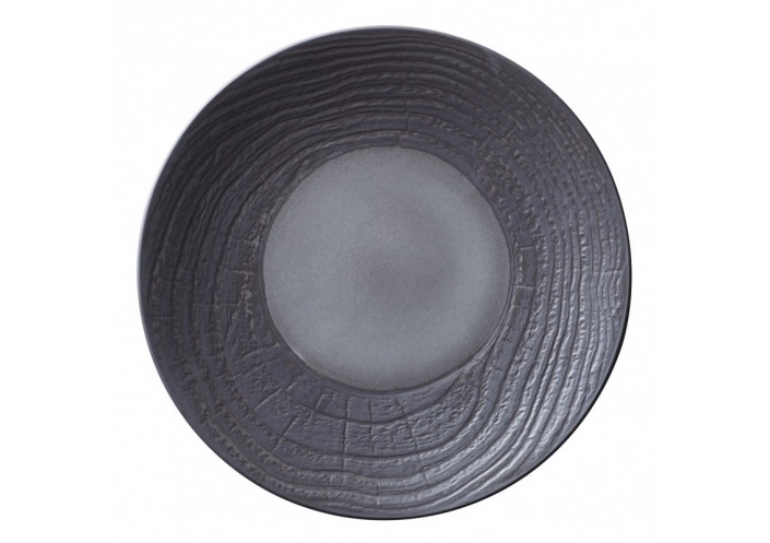 Revol Assiette plate Revol en porcelaine - Arborescence Liquorice (Ø 28 cm) RE648280 - Coutellerie du Jet d'eau