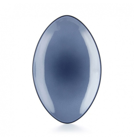 Revol Assiette ovale Revol en porcelaine - Equinoxe Cirrus Blue (35 x 22 cm) RE649556 - Coutellerie du Jet d'eau