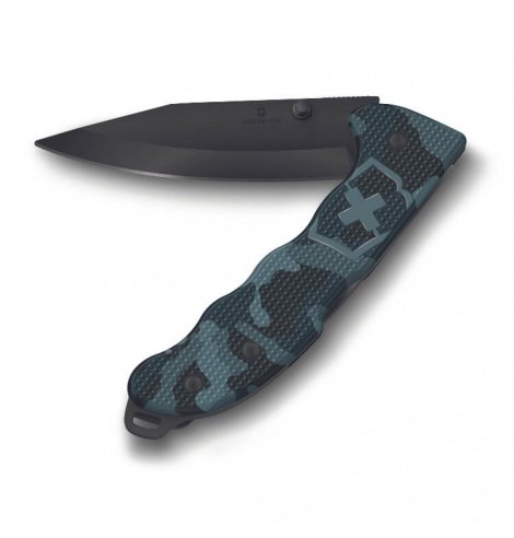 Victorinox Swiss Knives Couteau de poche Victorinox Evoke BSH Alox Navy Camouflage avec ouverture une main 0.9425.DS222 - Cou...