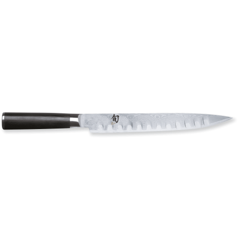 KAI Couteau à jambon KAI Shun Classic damas, lame alvéolée (23 cm) DM-0720 - Coutellerie du Jet d'eau