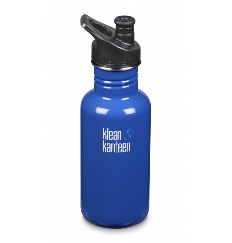 Klean Kanteen Gourde Klean Kanteen Classic (avec Sport Cap) Coastal Waters 532ml 1007855 - Coutellerie du Jet d'eau