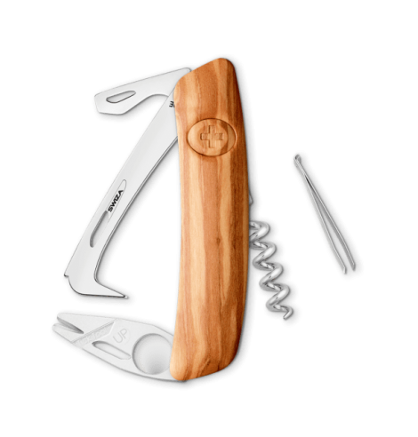 Swiza Swiss Knives Couteau suisse Swiza HO03TT Horse Wood Olive Tick-Tool (Bois d'olivier) KHO.0070.6310 - Coutellerie du Jet...