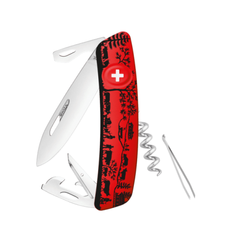Swiza Swiss Knives Couteau suisse Swiza D03 Heimat Rouge KNB.0030.HEI2 - Coutellerie du Jet d'eau