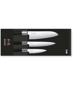 KAI Set de 3 couteaux KAI Wasabi Black 67S-310 - Coutellerie du Jet d'eau