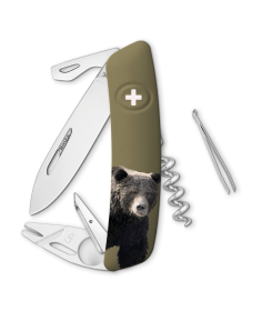 Swiza Swiss Knives Couteau suisse Swiza TT03 Wildlife Tick Tool Grizzli KNB.0070.W002 - Coutellerie du Jet d'eau