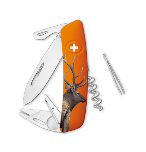 Swiza Swiss Knives Couteau suisse Swiza TT03 Wildlife Tick-Took Bull Elf KNB.0070.W003 - Coutellerie du Jet d'eau