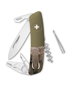 Swiza Swiss Knives Couteau suisse Swiza TT03 Wildlife Tick-Tool Elephant KNB.0070.W008 - Coutellerie du Jet d'eau
