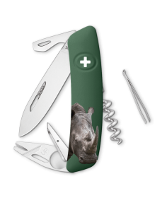 Swiza Swiss Knives Couteau suisse Swiza TT03 Wildlife Tick-Tool Rhinoceros KNB.0070.W007 - Coutellerie du Jet d'eau